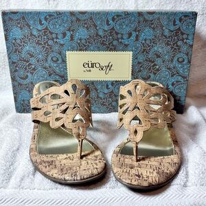 New w box Euro Sofft cork sandals Sz9.5